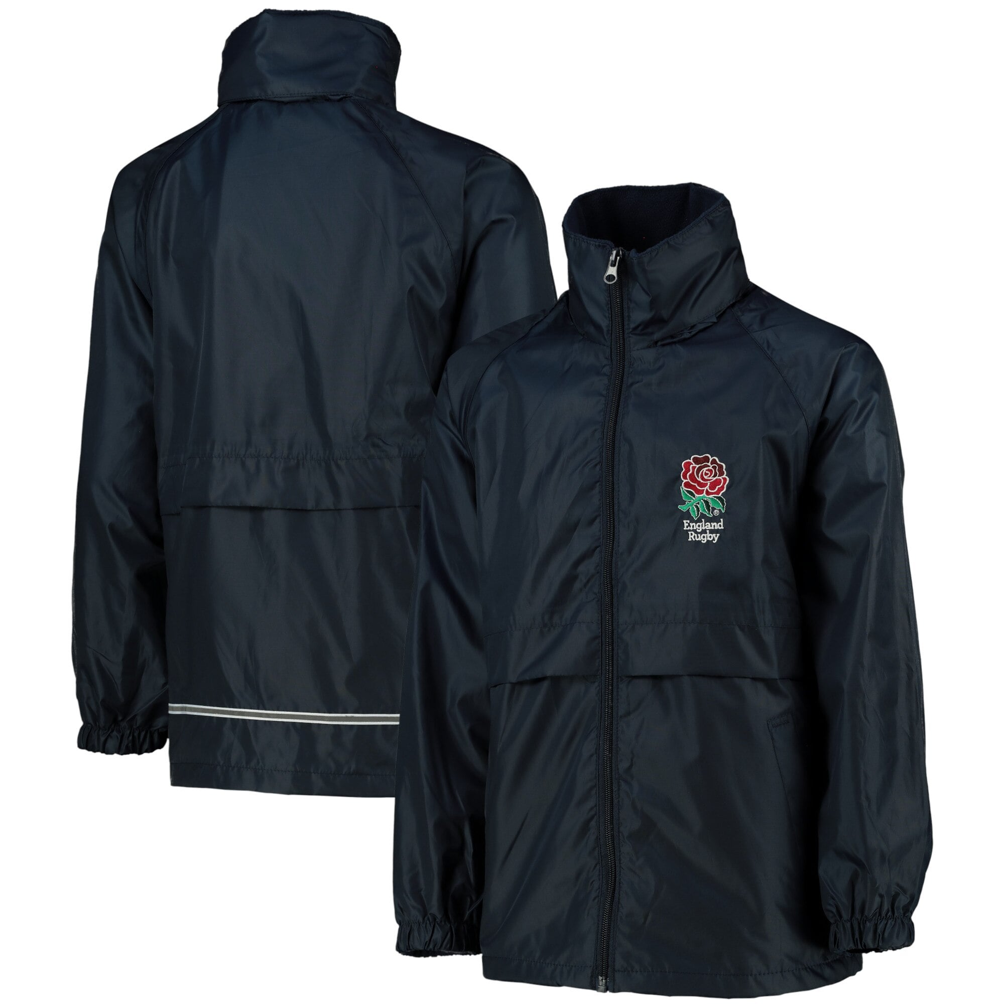 Pro Rugby Coat England Rugby Hooded Lightweight Jacket - Navy - Junior