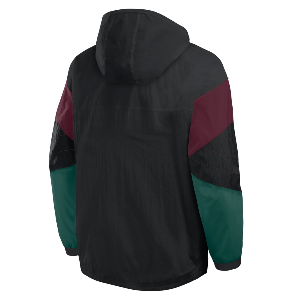 England Rugby Street Hooded Half Zip Windbreaker - Black