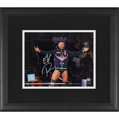 Ethan Page WWE Autographed Fanatics Authentic Framed 8" x 10" On The Ropes Arms Out Photograph  