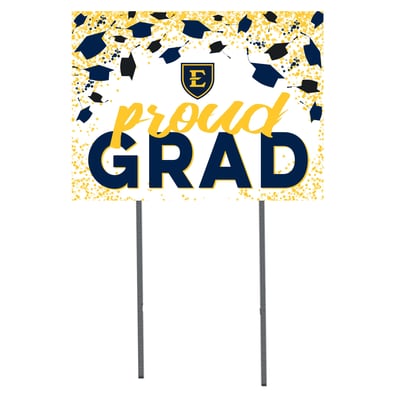 ETSU Buccaneers 18" x 24" Grad Hats Yard Sign