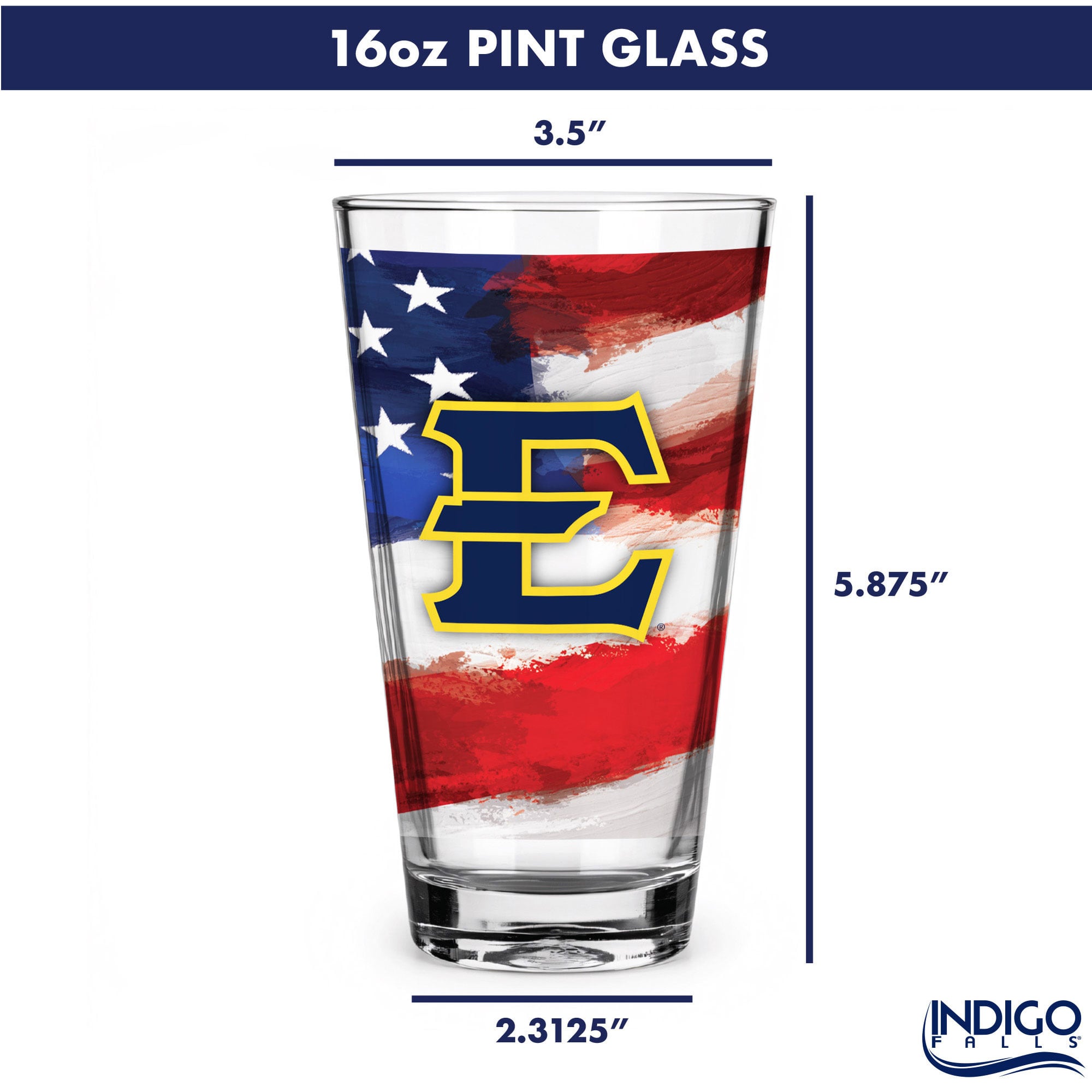 ETSU Buccaneers  Two-Pack 16oz. Americana Pint Glass Set