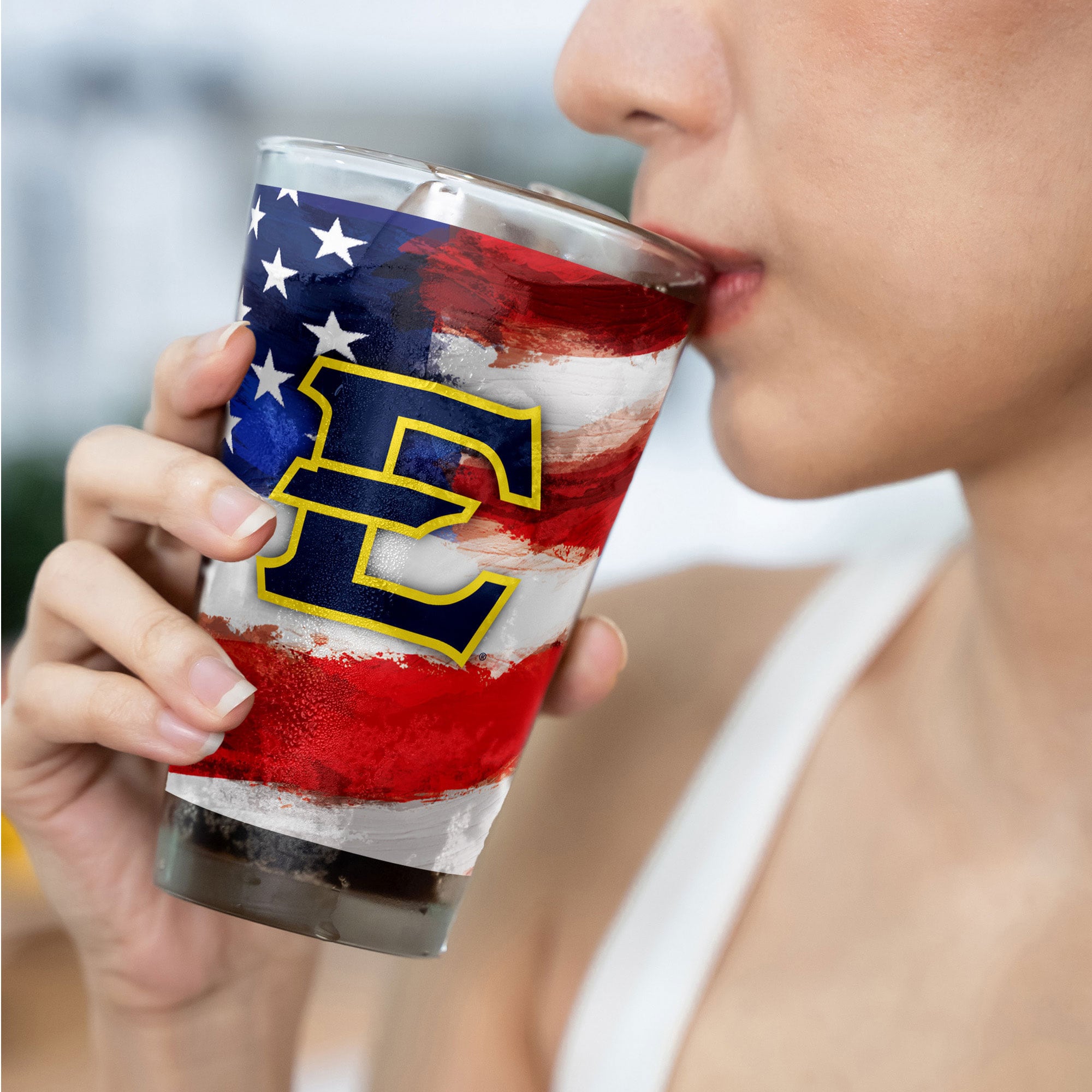 ETSU Buccaneers  Two-Pack 16oz. Americana Pint Glass Set