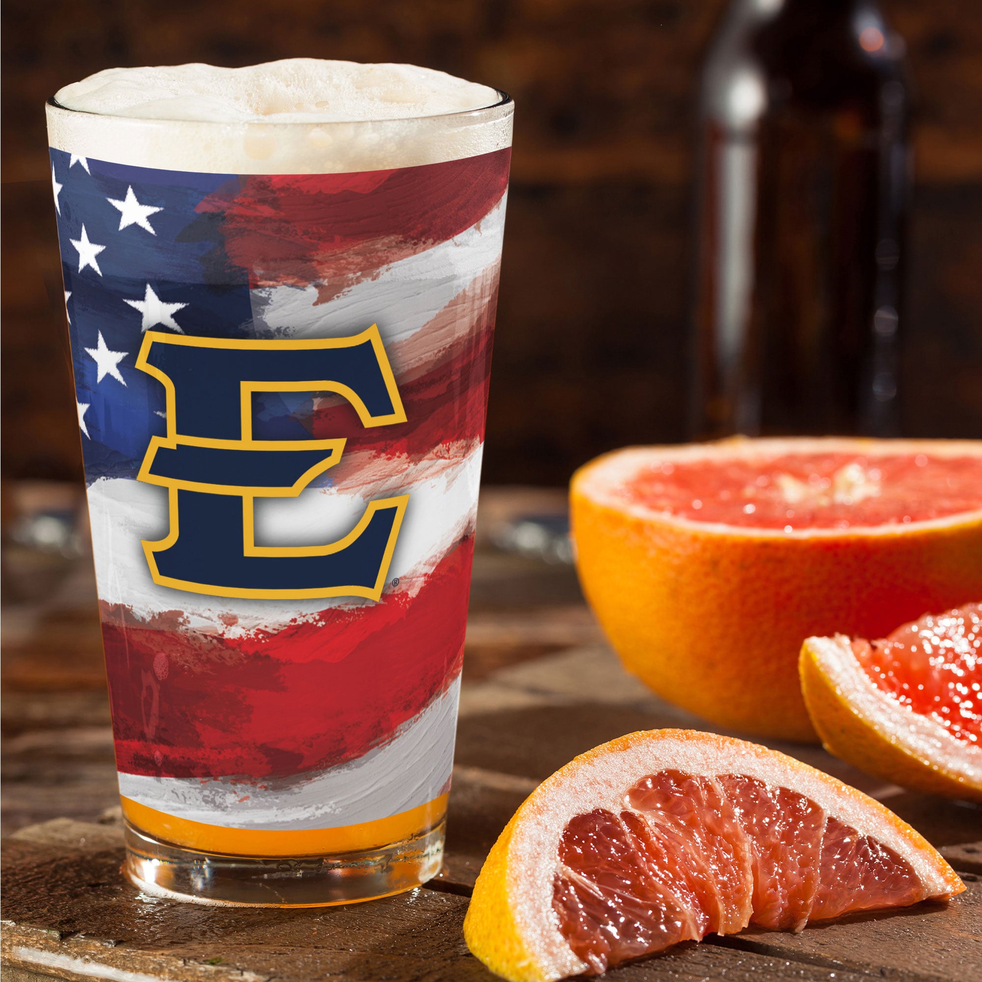 ETSU Buccaneers  Two-Pack 16oz. Americana Pint Glass Set