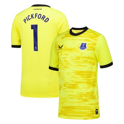 Everton Castore Away Goalkeeper Shirt 2026-27 - Kids with Pickford 1 printing