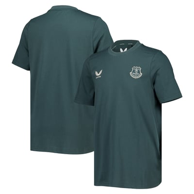Everton Castore Players Off Pitch T-Shirt - Dark Green - Kids