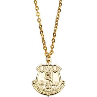 Everton Crest Pendant and 55cm Chain - Gold Plated