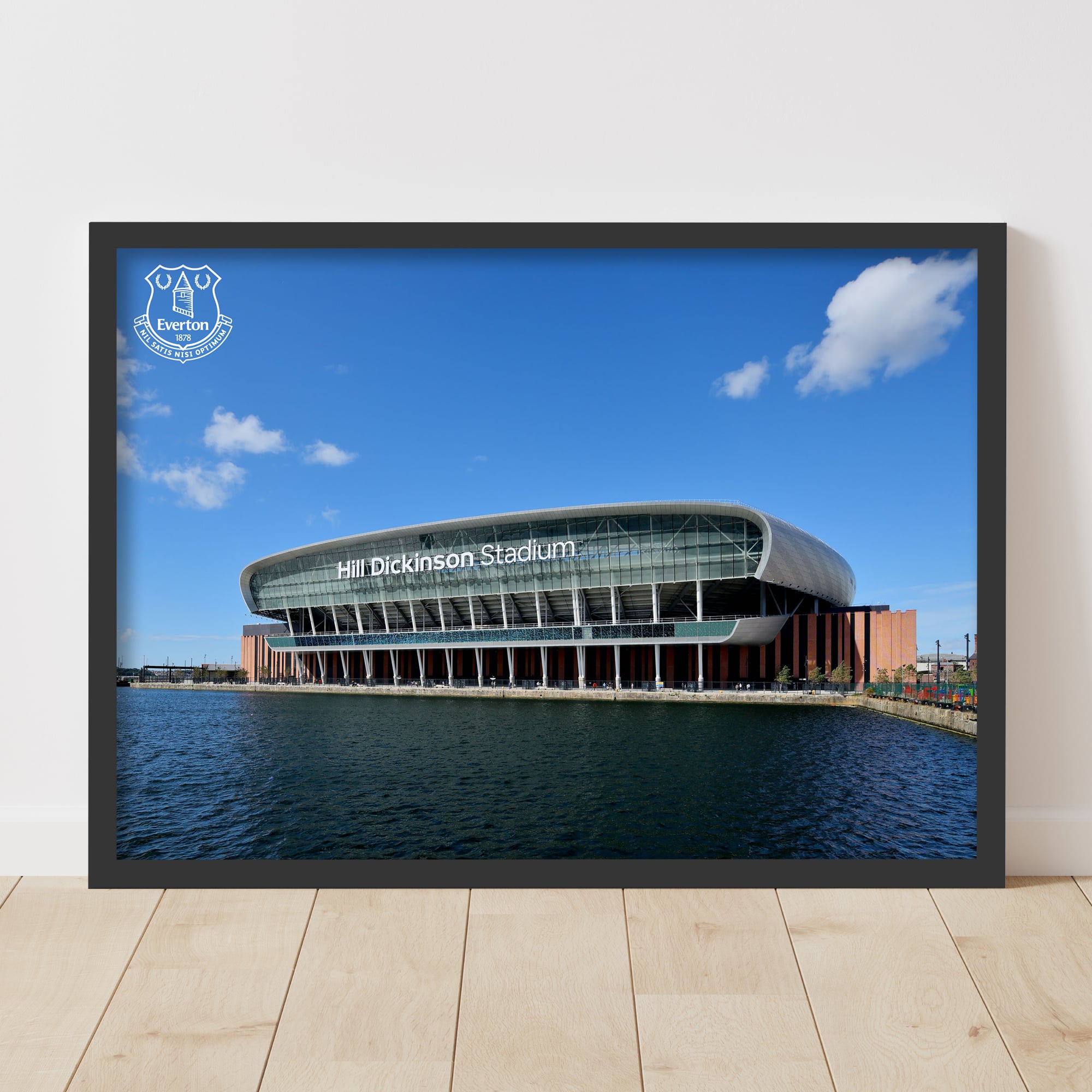 Everton Hill Dickinson Stadium On The Water Print - Framed A3
