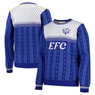 Everton Retro Christmas Jumper - Royal - Kids