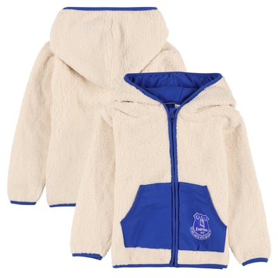 Everton Sherpa Hooded Fleece - Cream/Blue - Baby