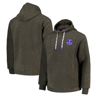 Everton Sherpa Oversized Hoodie - Grey - Mens