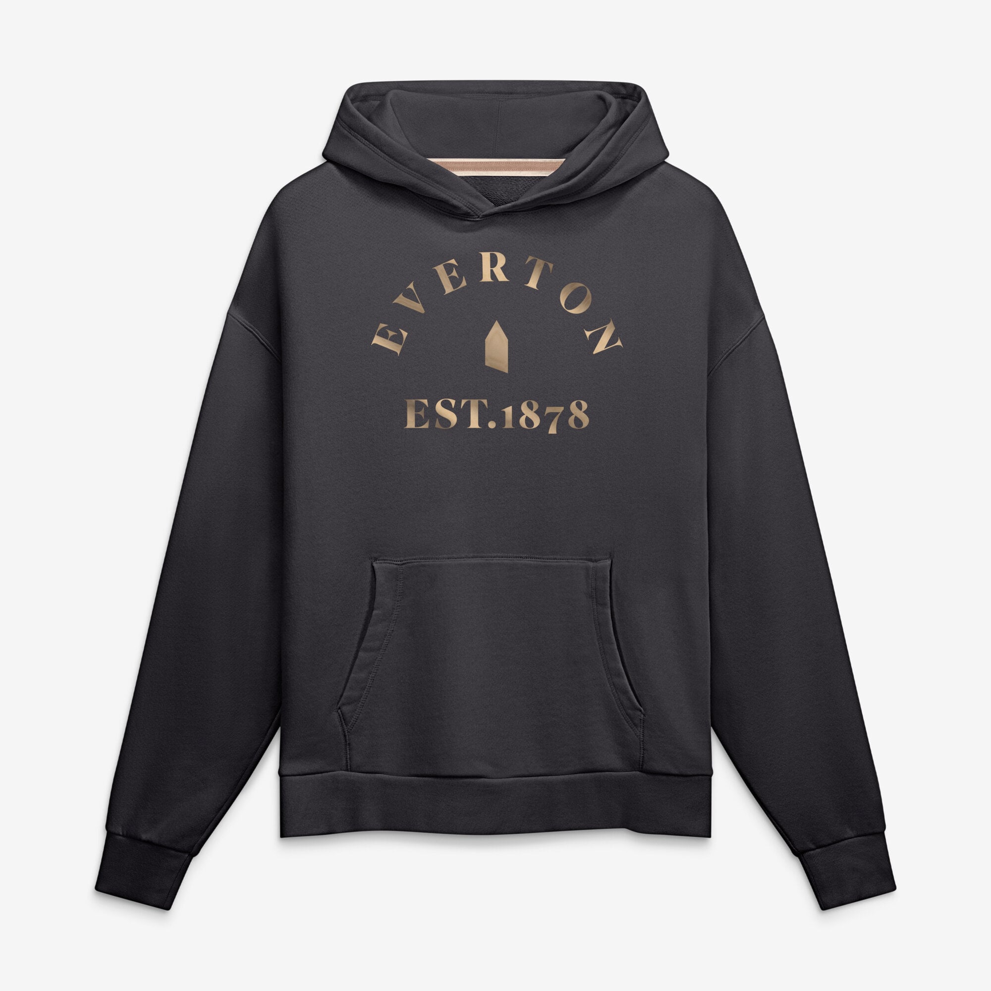 Sweat à capuche oversize Everton en molleton français gris anthracite pour homme de Fanatics