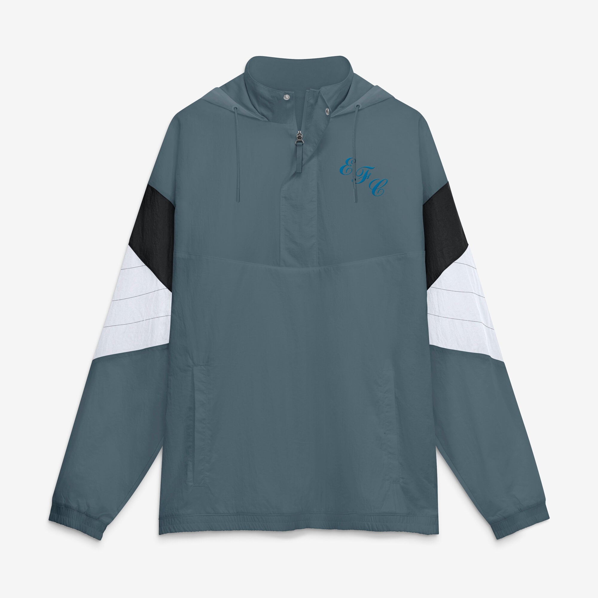 Men's Fanatics Gray Everton Hooded Quarter-Zip Track Jacket