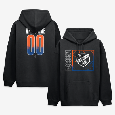 FC Cincinnati Big & Tall Home Field Pop Personalized Name & Number Hoodie - Black