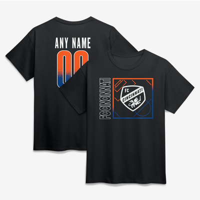 FC Cincinnati  Home Field Pop Personalized Name & Number T-Shirt - Black