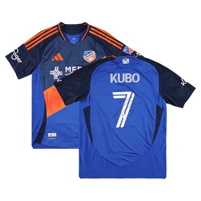 Yuya Kubo FC Cincinnati Autographed Fanatics Authentic Match-Used #7 Blue Jersey from the 2025 MLS Season - Size S