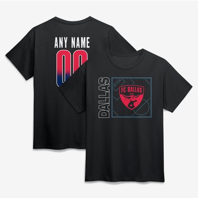 FC Dallas  Home Field Pop Personalized Name & Number T-Shirt - Black