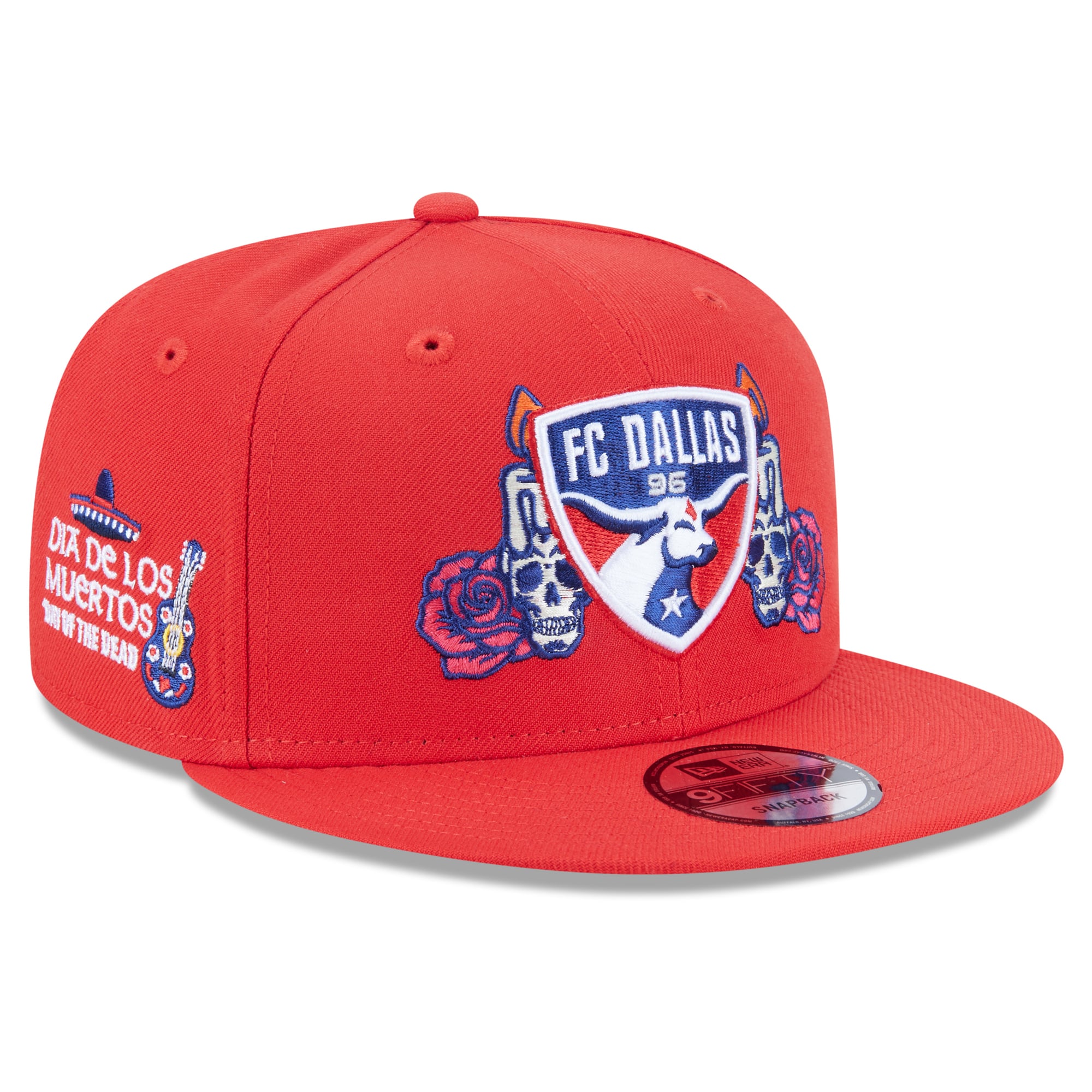 Men's FC Dallas New Era Red Day of the Dead 9FIFTY Snapback Hat