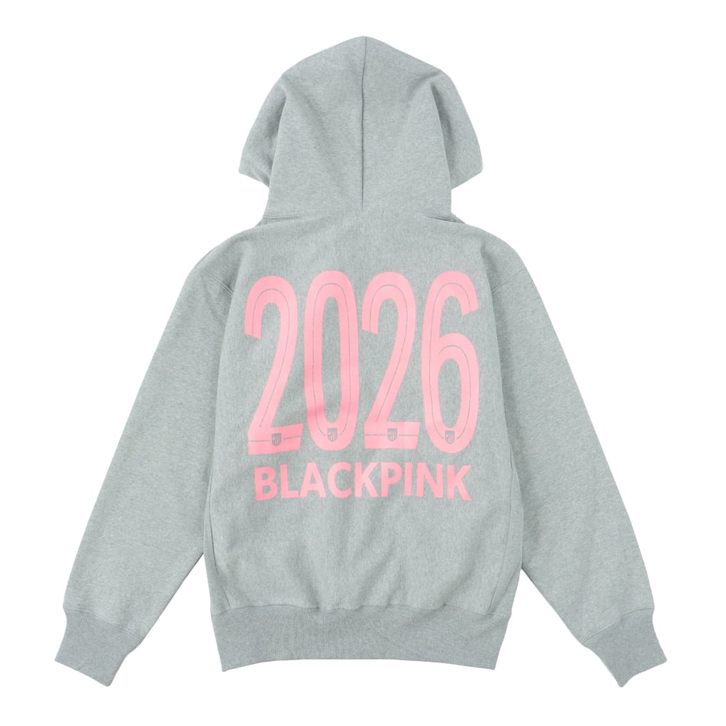 FC東京×BLACKPINK グレー ロゴ フーディ