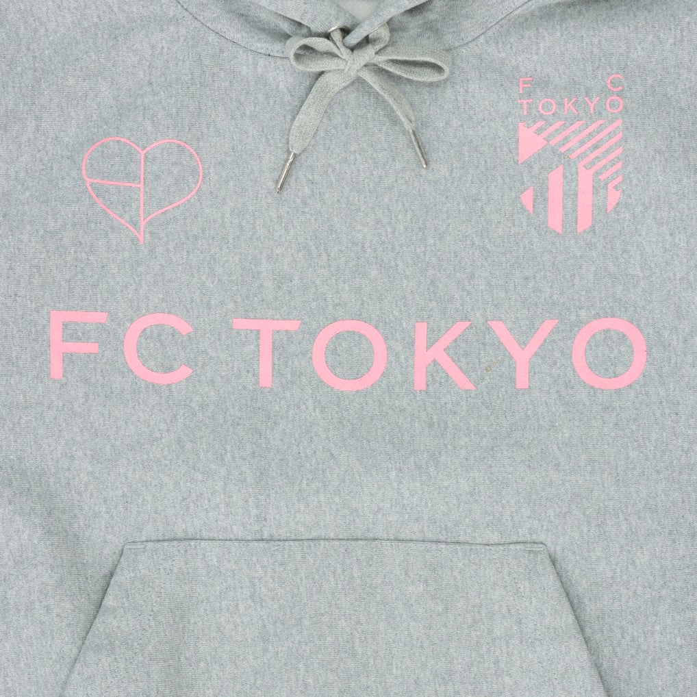 FC東京×BLACKPINK グレー ロゴ フーディ