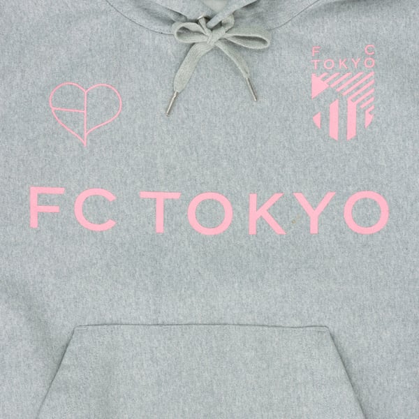 FC東京×BLACKPINK グレー ロゴ フーディ