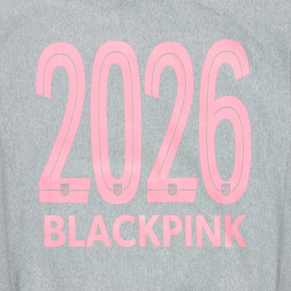 FC東京×BLACKPINK グレー ロゴ フーディ