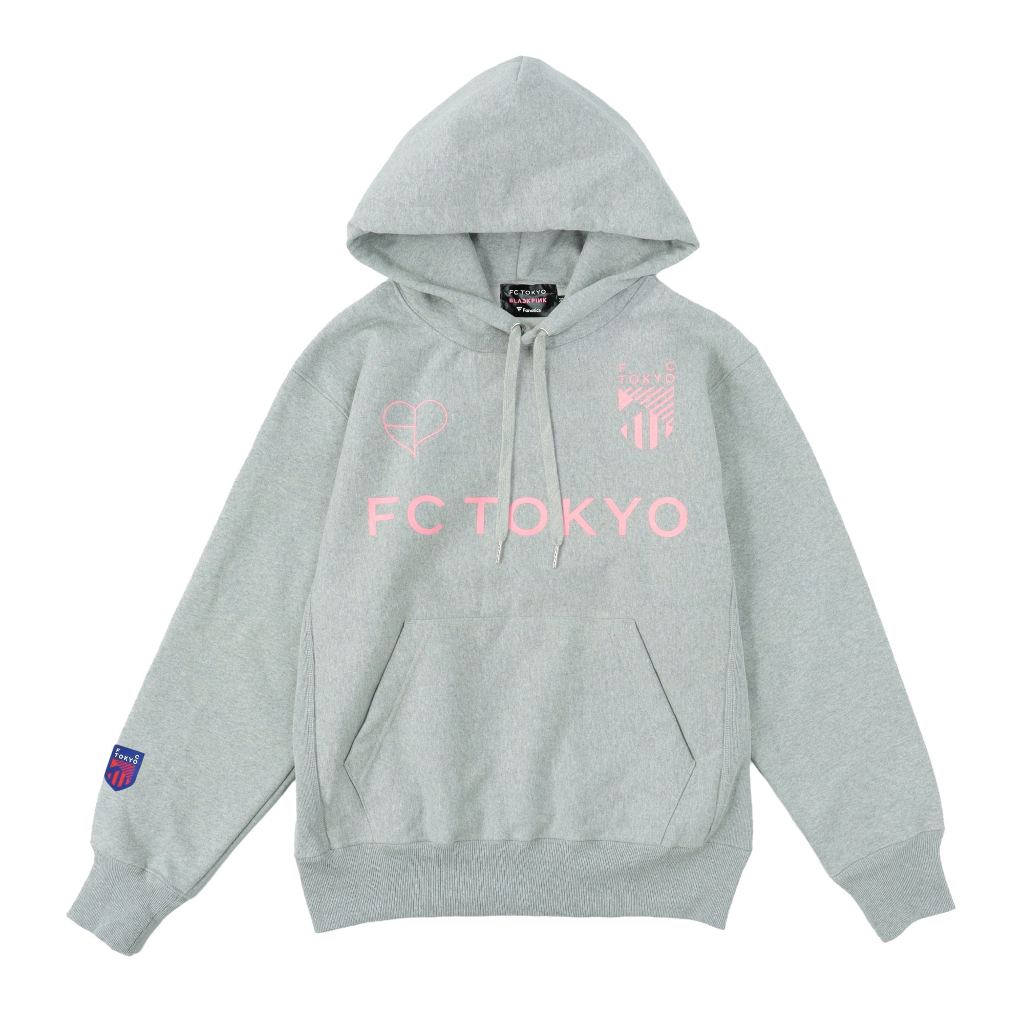 FC東京×BLACKPINK グレー ロゴ フーディ