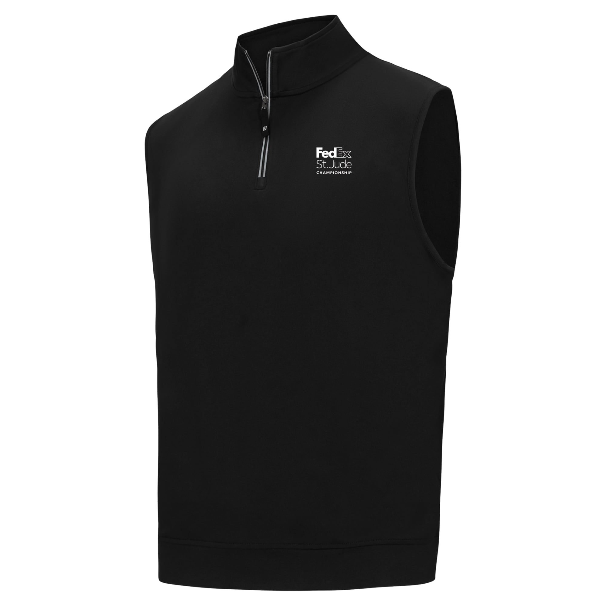 Men's FootJoy Black FedEx St. Jude Championship Approach ProDry Quarter-Zip Vest