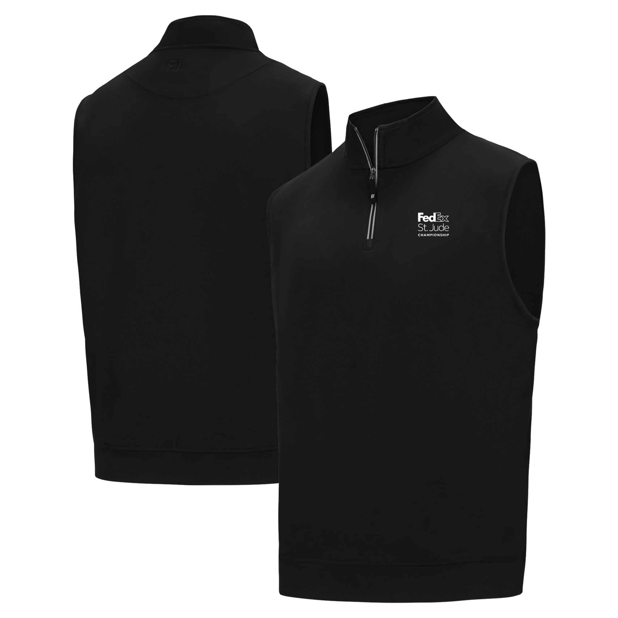 Men's FootJoy Black FedEx St. Jude Championship Approach ProDry Quarter-Zip Vest