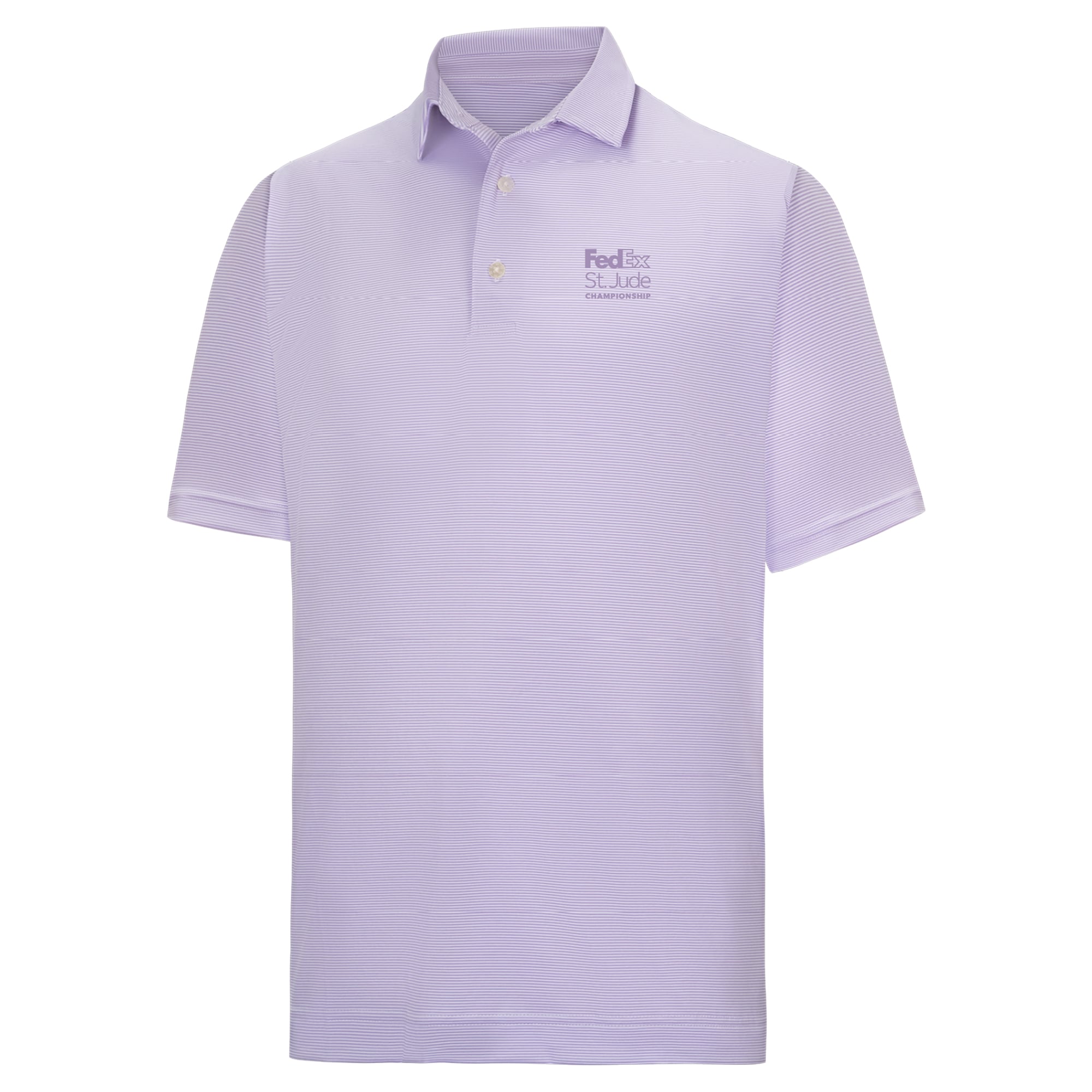 Men's FootJoy  Lavender FedEx St. Jude Championship MicroFeeder Stripe ProDry Polo