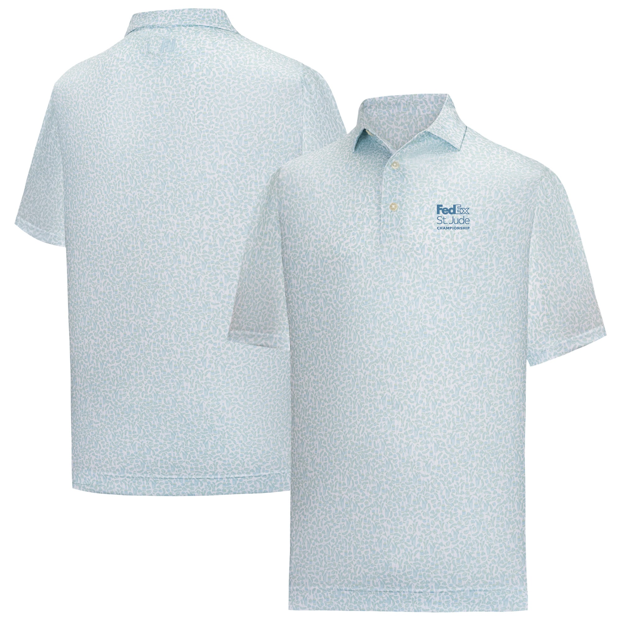 Men's FootJoy Light Blue FedEx St. Jude Championship Bloody Mary Lisle ProDry Polo