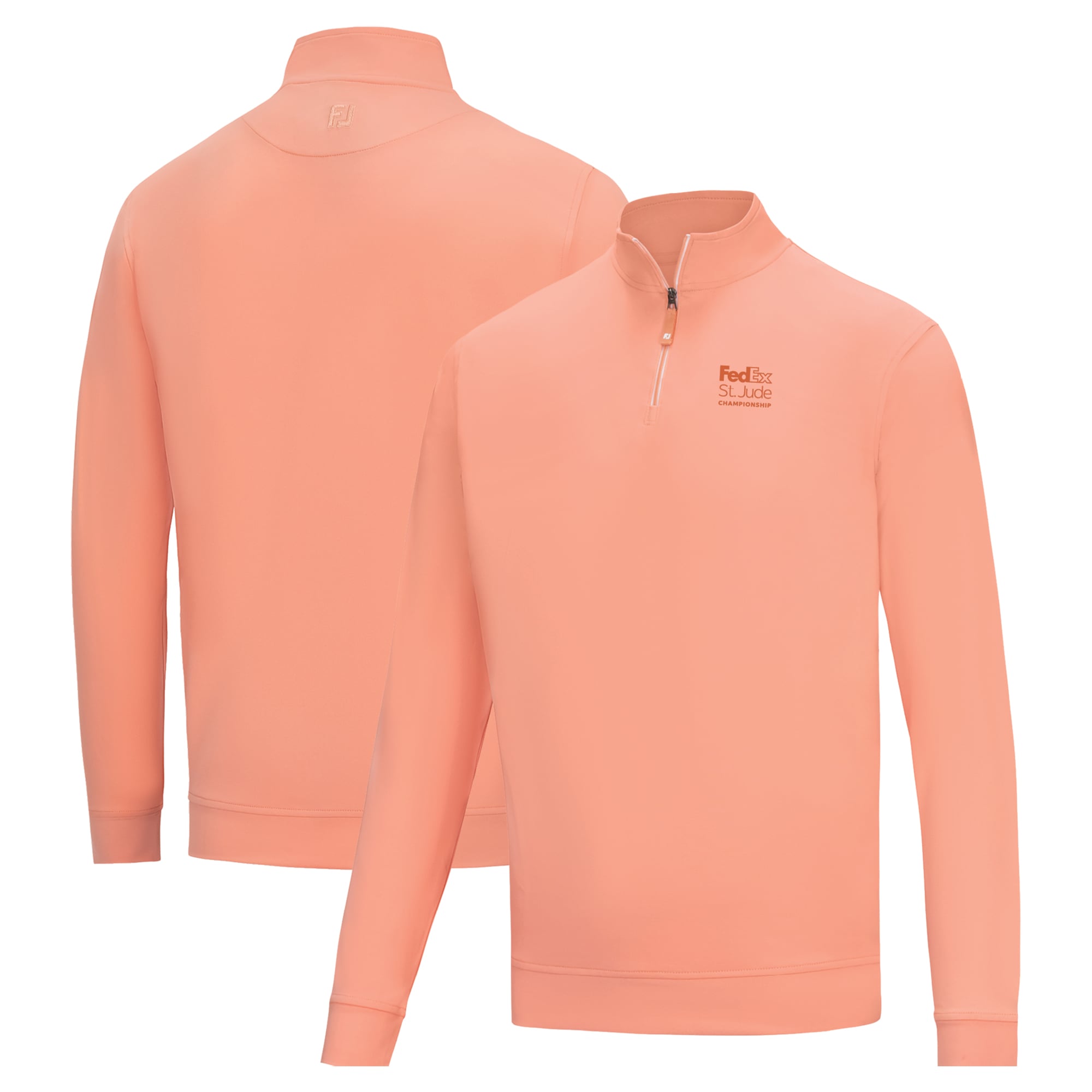 Men's FootJoy Orange FedEx St. Jude Championship Approach ProDry Quarter-Zip Pullover