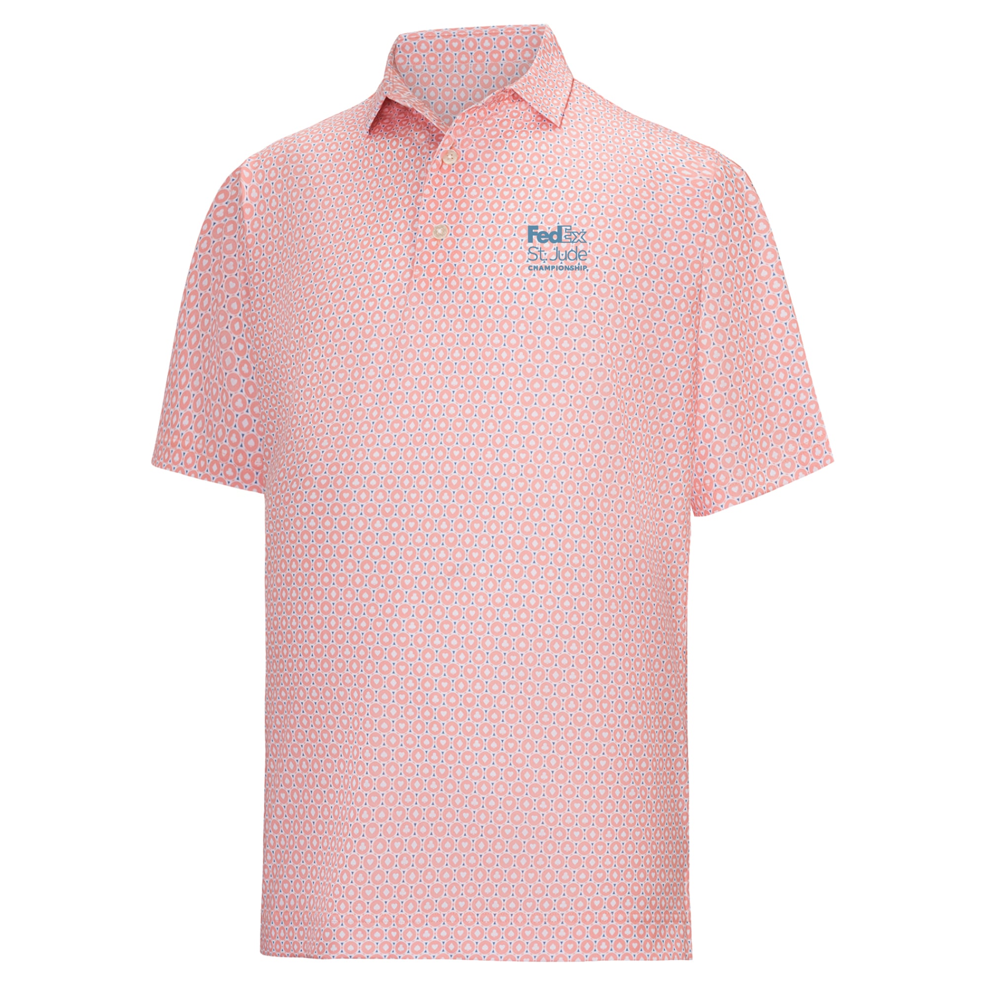 Men's FootJoy  Orange FedEx St. Jude Championship Vegas Marker Lisle ProDry Polo