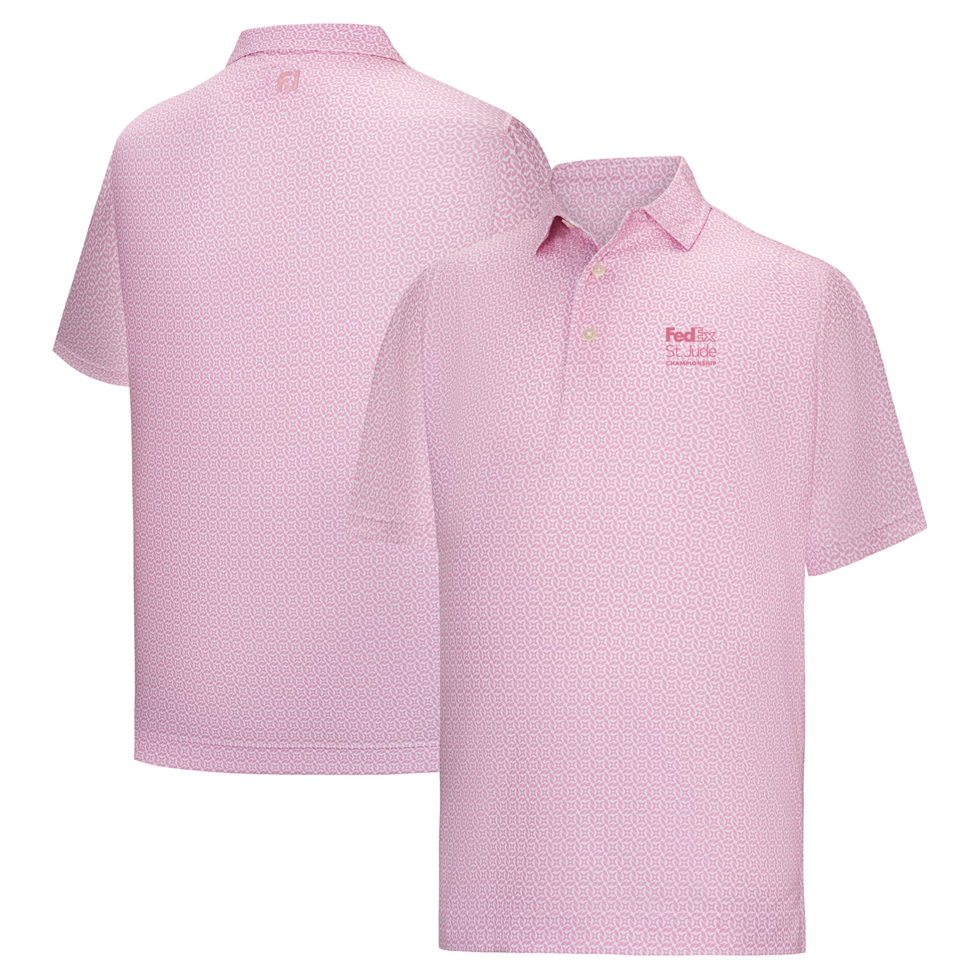 Men's FootJoy Pink FedEx St. Jude Championship Cub Cube Lisle ProDry Polo