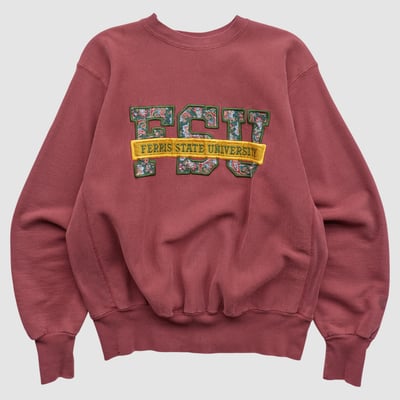 Ferris State Bulldogs MV Sport 90s Pullover Sweatshirt - Maroon - M by Fanatics Real Vintage