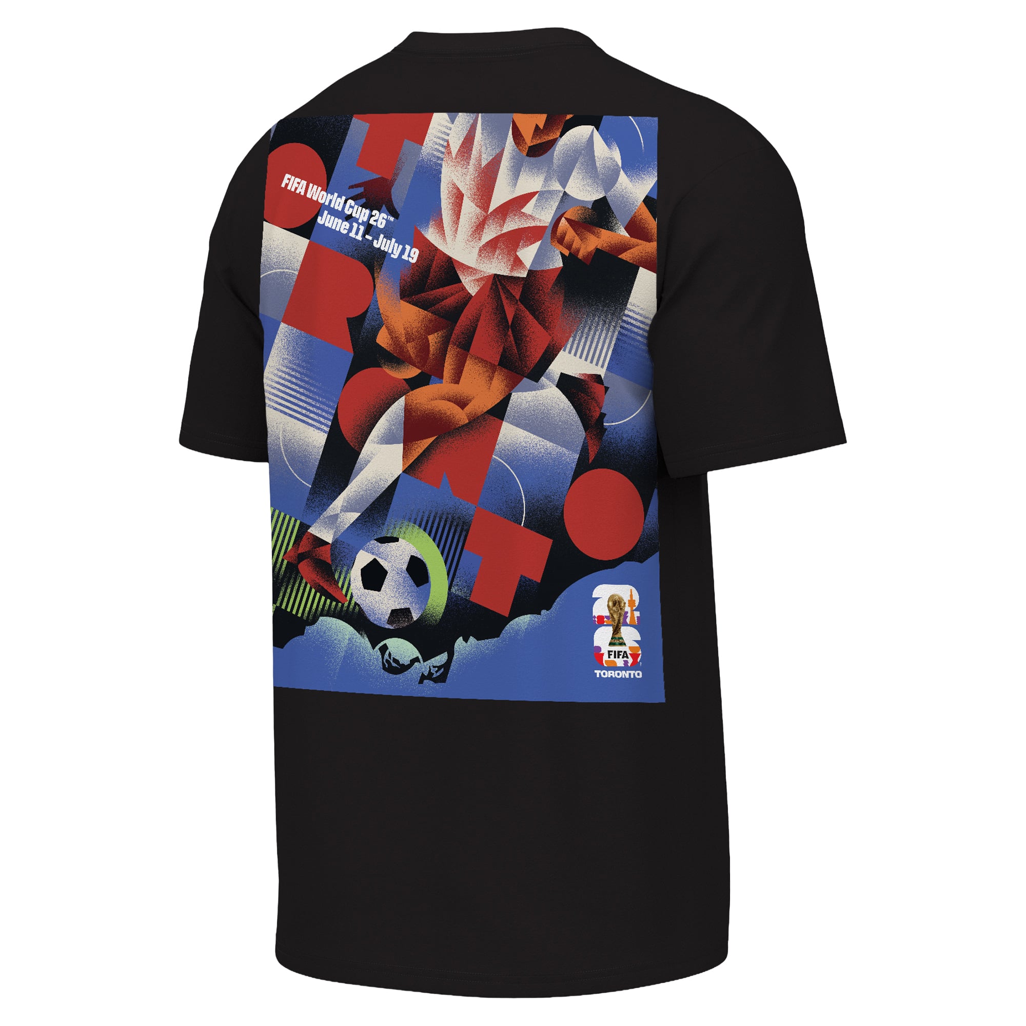 T-shirt noir Outerstuff pour homme, affiche de la ville hôte Coupe du Monde FIFA 2026 à Toronto