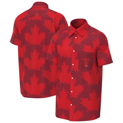  Outerstuff FIFA World Cup 2026 Canada Host Country Woven Button-Up Shirt - Red