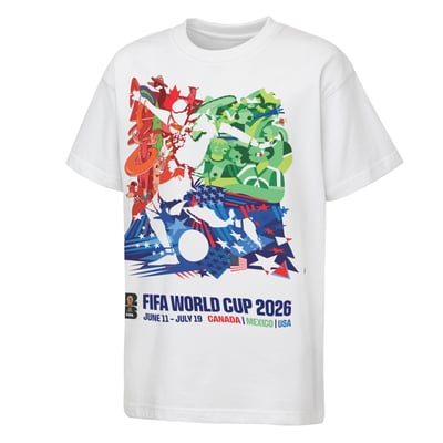  Outerstuff Youth FIFA World Cup 2026 Official Event Poster T-Shirt - White