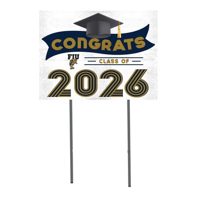 FIU Panthers 18" x 24" 2026 Grad Yard Sign with Stakes