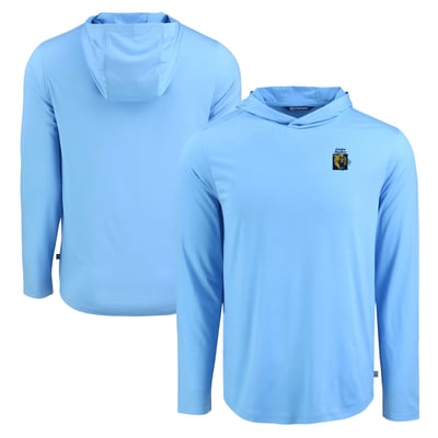 FIU Panthers Cutter & Buck Coastline Epic Comfort Eco Recycled Long Sleeve Hoodie T-Shirt - Light Blue