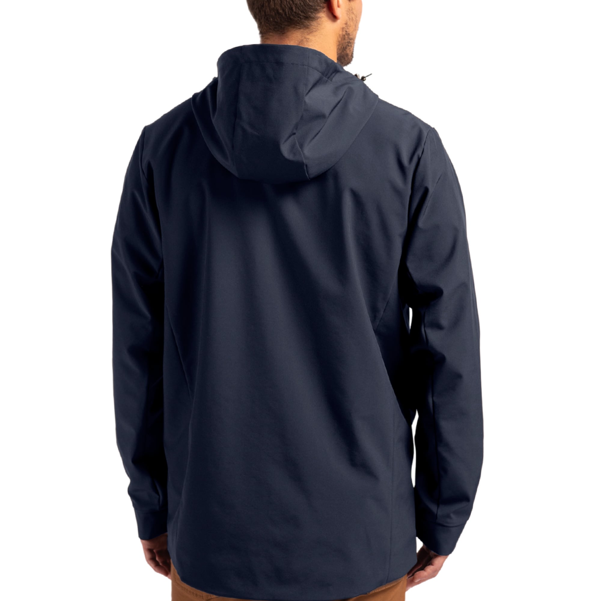 Men's Cutter & Buck  Navy FIU Panthers Vault Logo Camano Everyday Stretch Water-Resistant Full-Zip Jacket