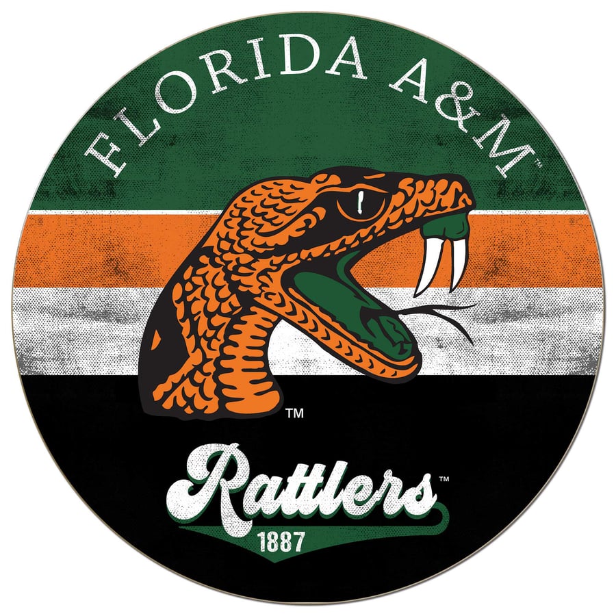 Famu Keychain Florida A&M Rattlers 20'' x 20'' Retro Logo Circle Sign
