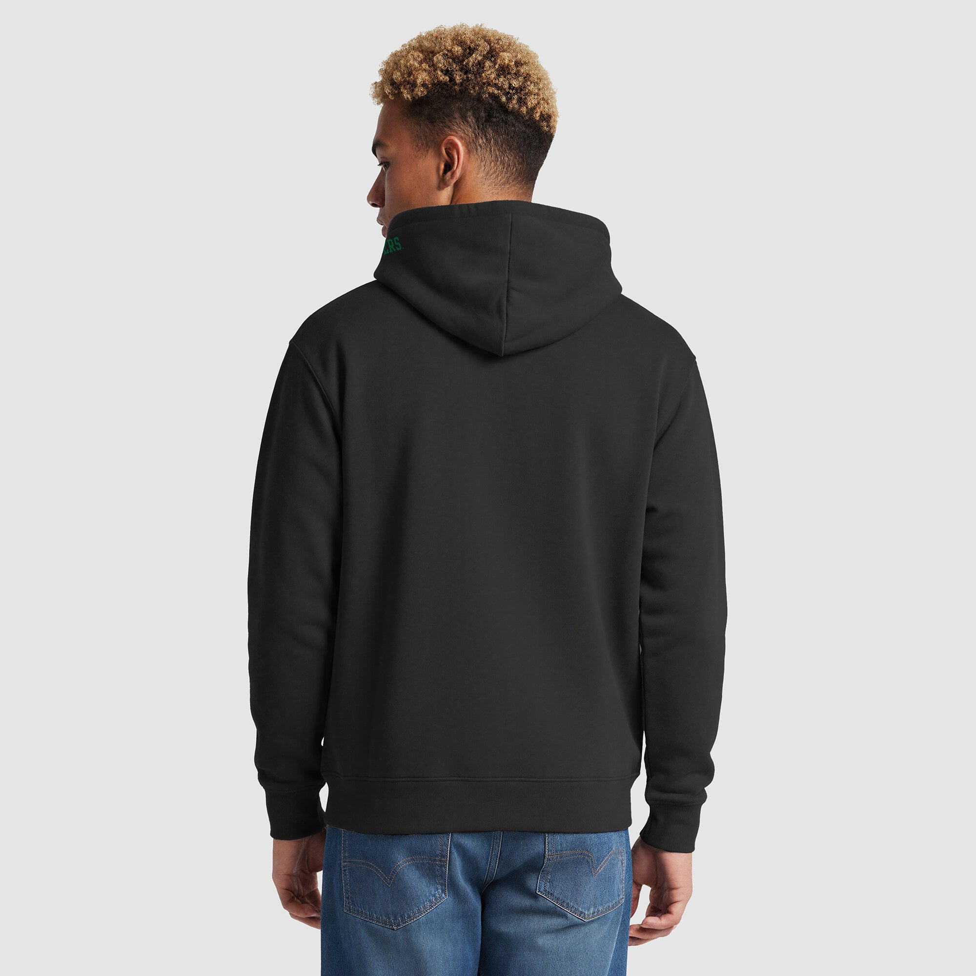 Men's Champion Black/Green Florida A&M Rattlers Contrast Hoodie