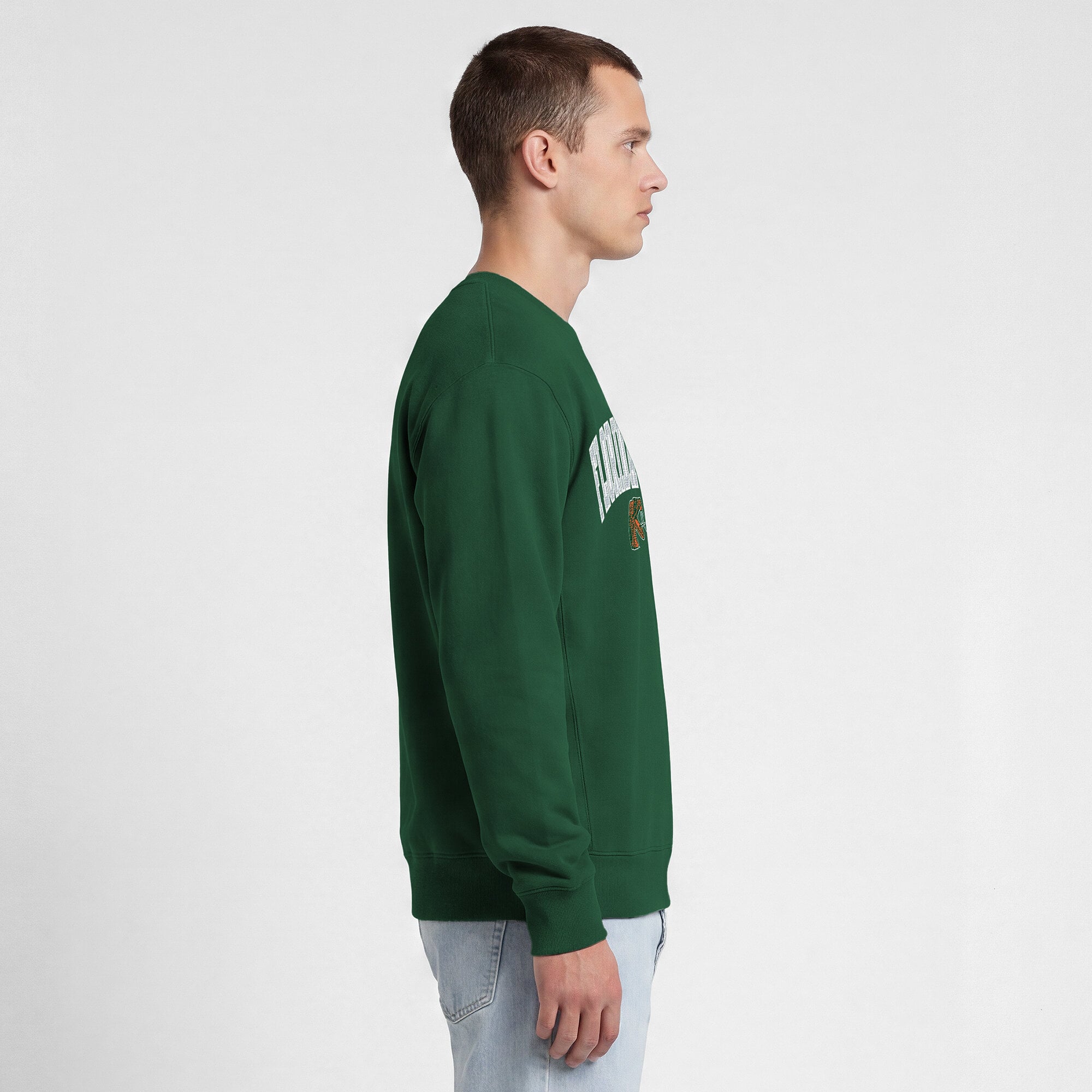 Men's Champion Green Florida A&M Rattlers Contrast Sweatshirt