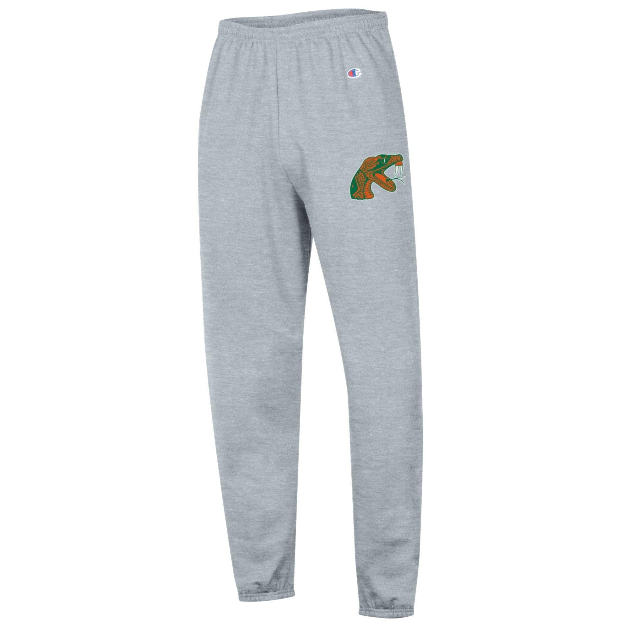 Men's Champion Heather Gray Florida A&M Rattlers Powerblend Fleece Team Sweatpants