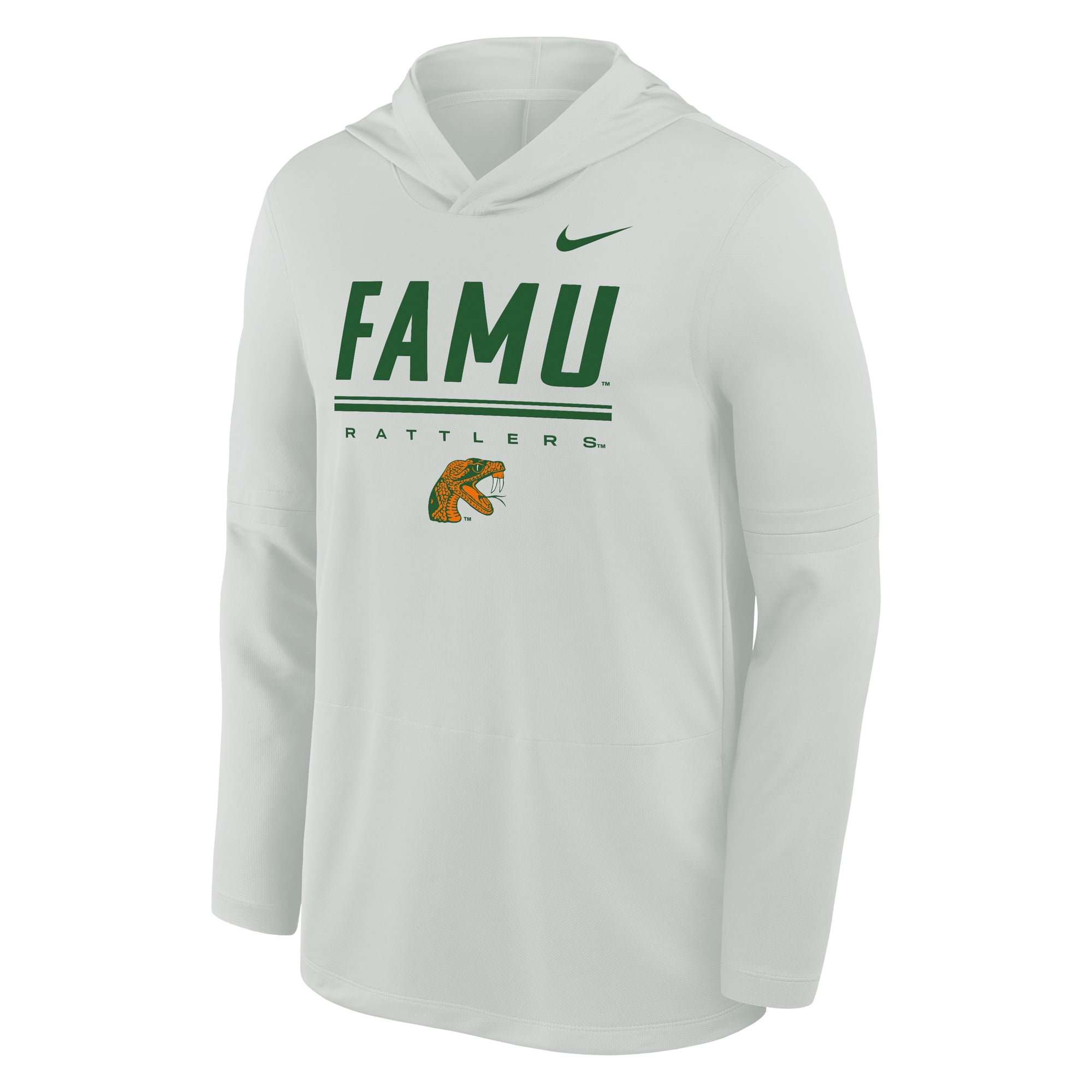 Men's Nike  Gray Florida A&M Rattlers Basketball Lightweight Dri-FIT Hoodie