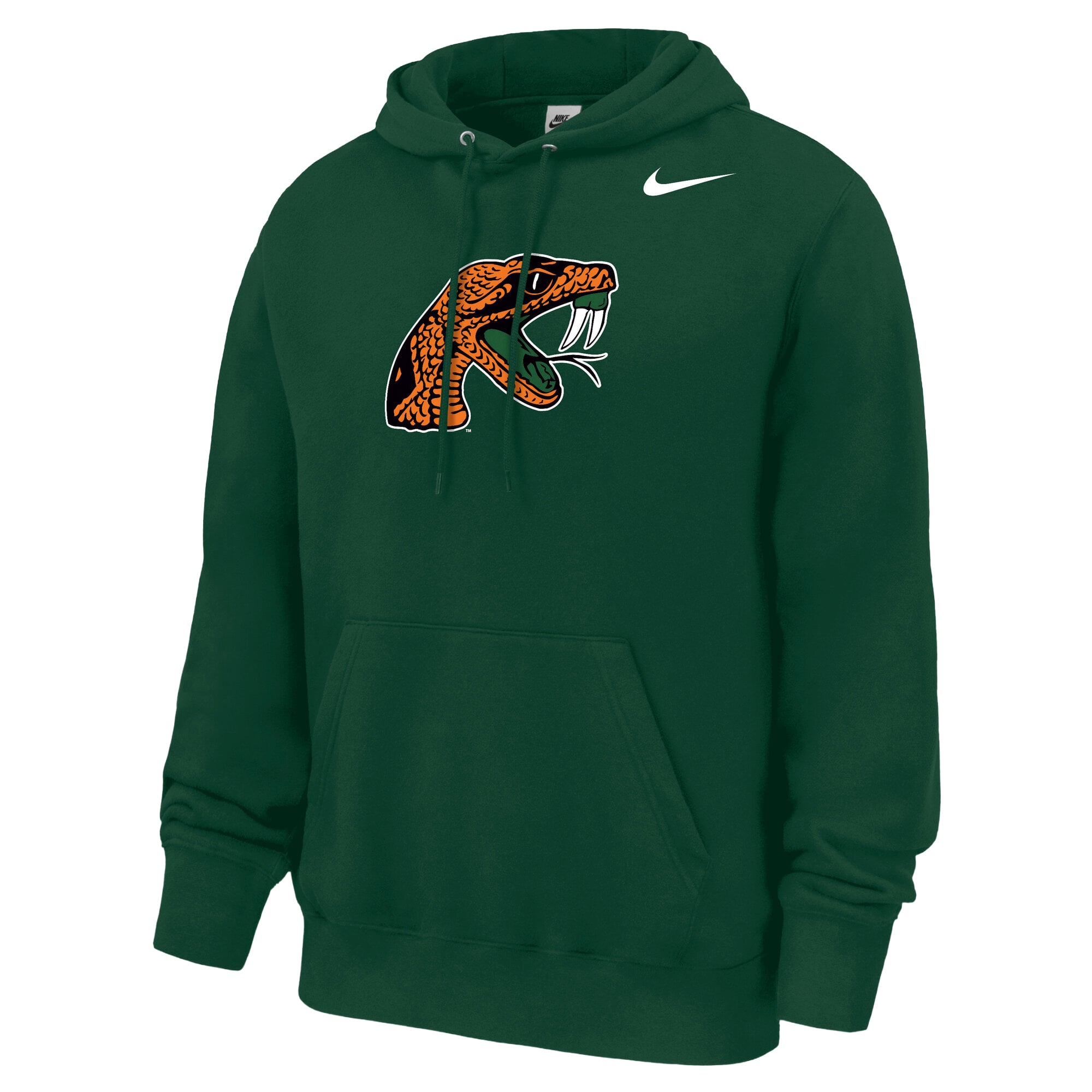 Sweat à capuche en polaire Nike vert Florida A&M Rattlers Club pour homme