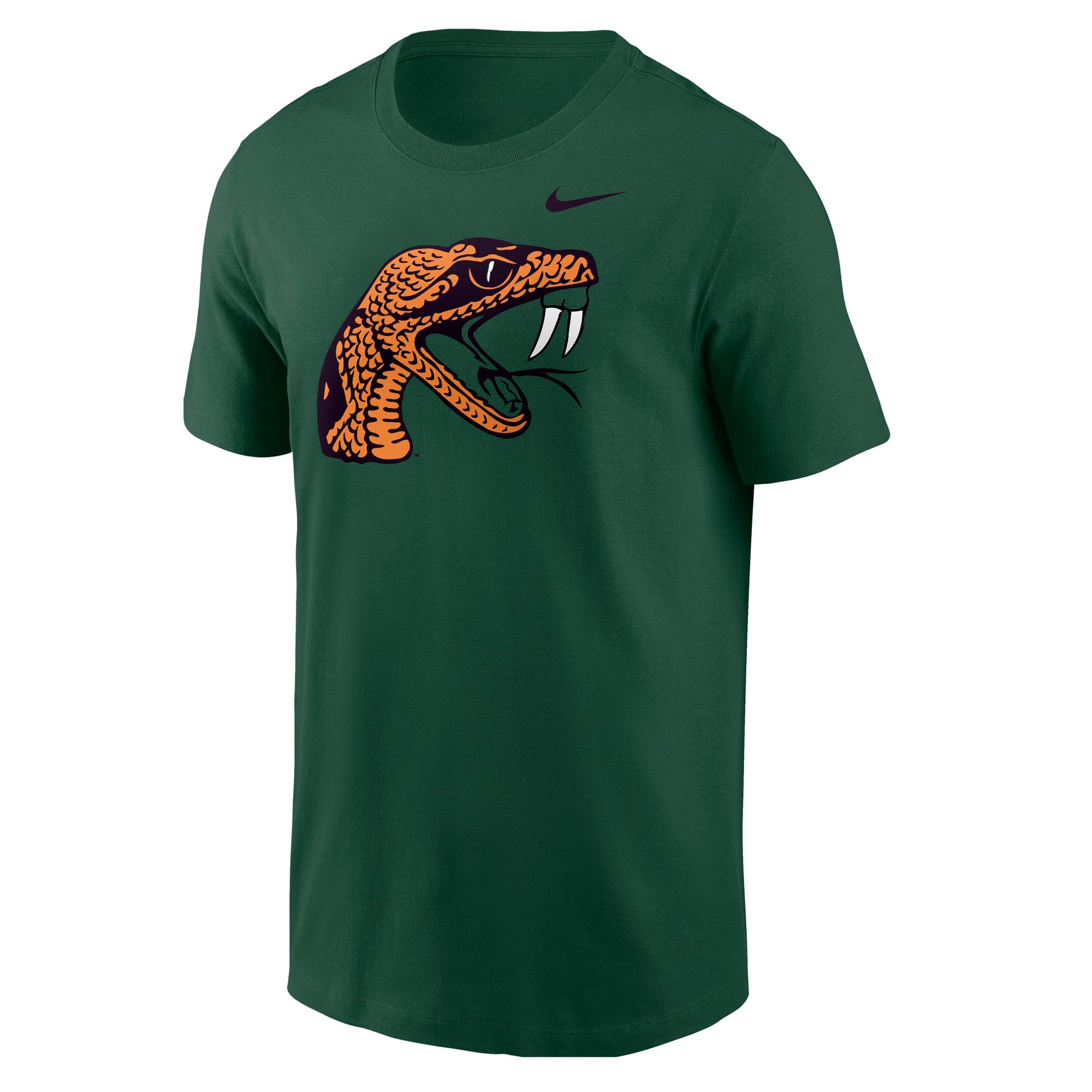 Men's Nike Green Florida A&M Rattlers Primary Logo T-Shirt