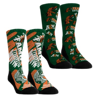Florida A&M Rattlers Rock Em Unisex Two-Piece Team Blast Crew Socks Set