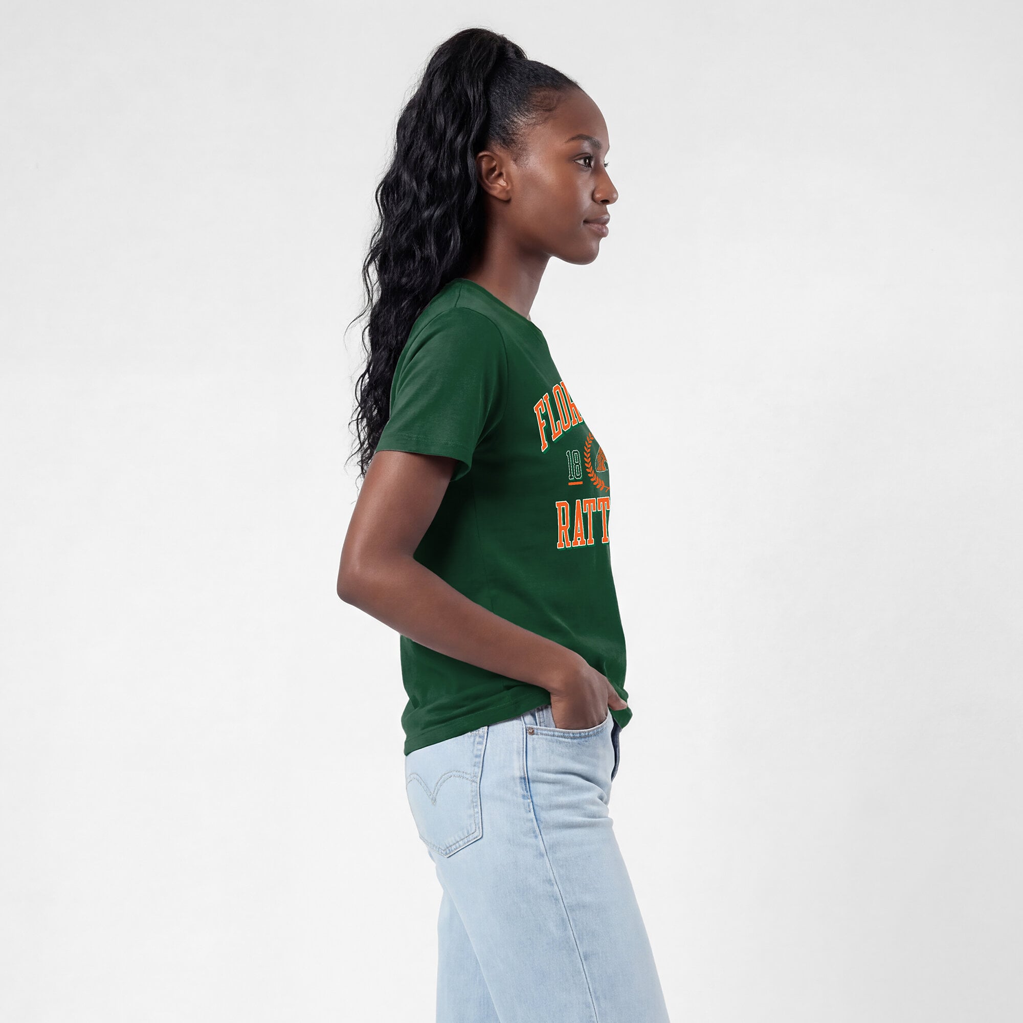 Women's Champion Green Florida A&M Rattlers Lifestyle T-Shirt