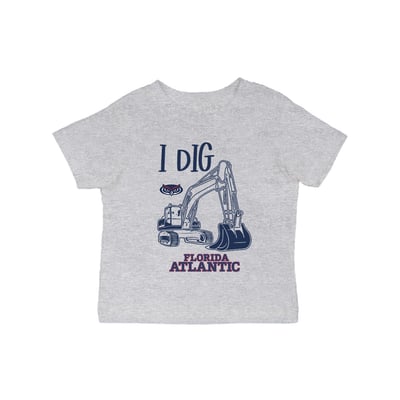 Florida Atlantic Owls Vive La Fete Infant Excavator T-Shirt - Gray